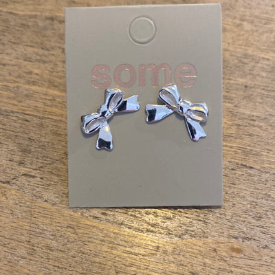 Some Sterling Silver Big Bow Earrings 684
