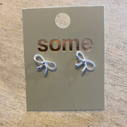 Some Sterling Silver Rope Bow Earrings 667