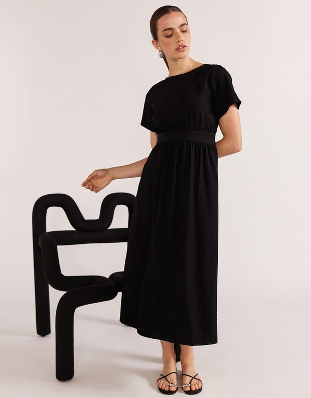 Staple the Label Valerie Midi Dress in Black 2402455