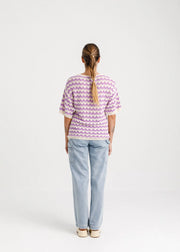 Thing Thing Squiggle Tee in Creamy Lilac 2234