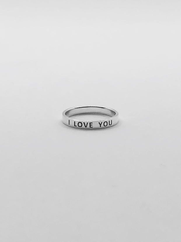 Some Sterling Silver I Love You Ring 014