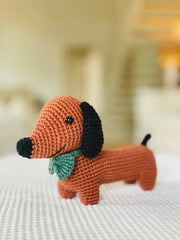 Above Rubies Crochet Dashschund/ Sausage dog Toy 56