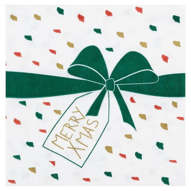 Räder - Green Bow - Christmas Cocktail Napkins