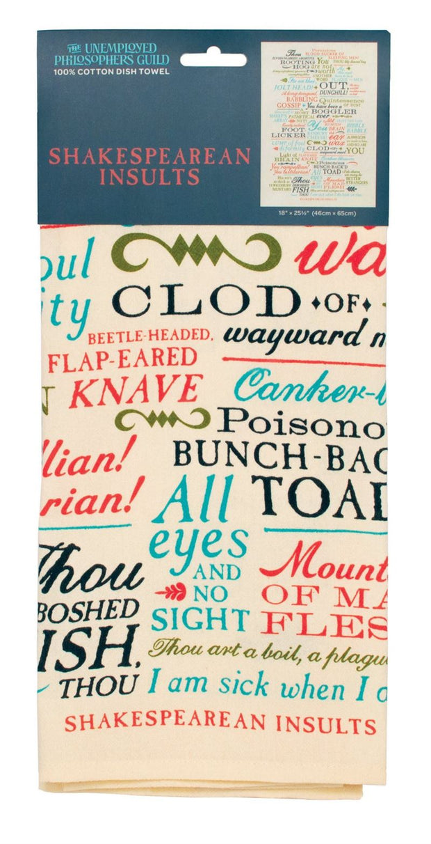 The Unemployed Philosophers Guild - Shakespearean Insults - Tea Towel