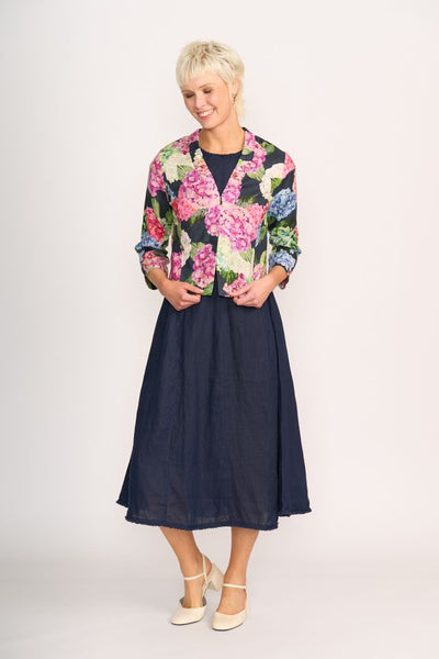 Foil Hydrangea Gather Together Linen Jacket TP14652