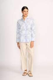 OH Three Boxy Fit Shirt in Stripe Floral TP14237