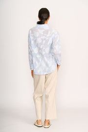 OH Three Boxy Fit Shirt in Stripe Floral TP14237