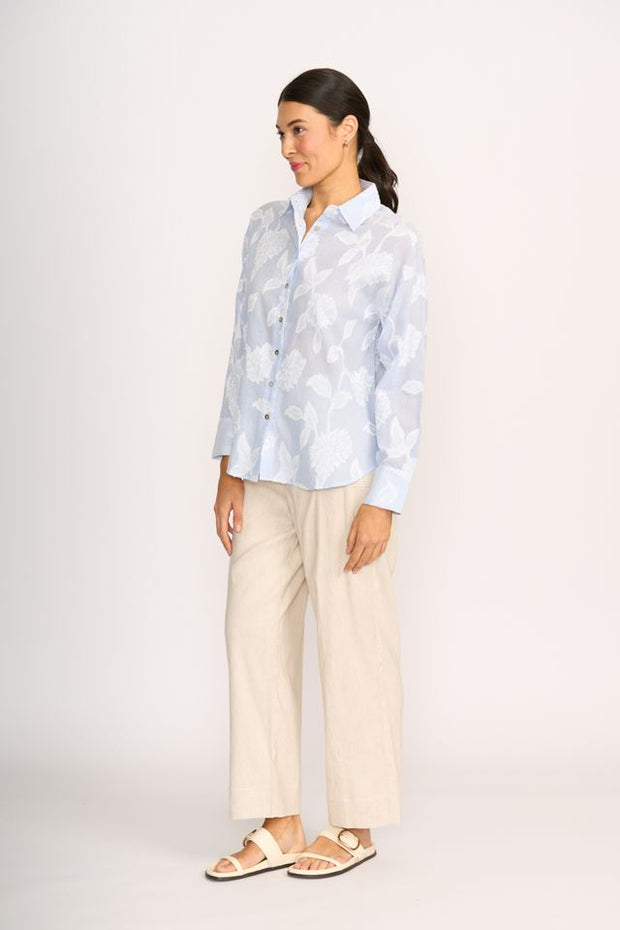 OH Three Boxy Fit Shirt in Stripe Floral TP14237