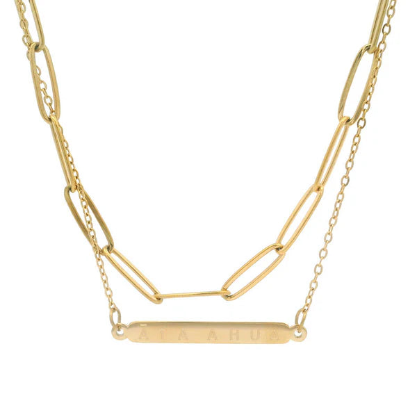 Little Taonga Double Chain Gold Coloured Necklace