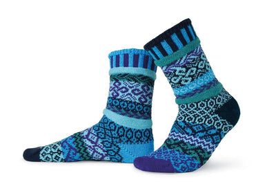 Solmate Socks - Water - Small Adult Crew Socks