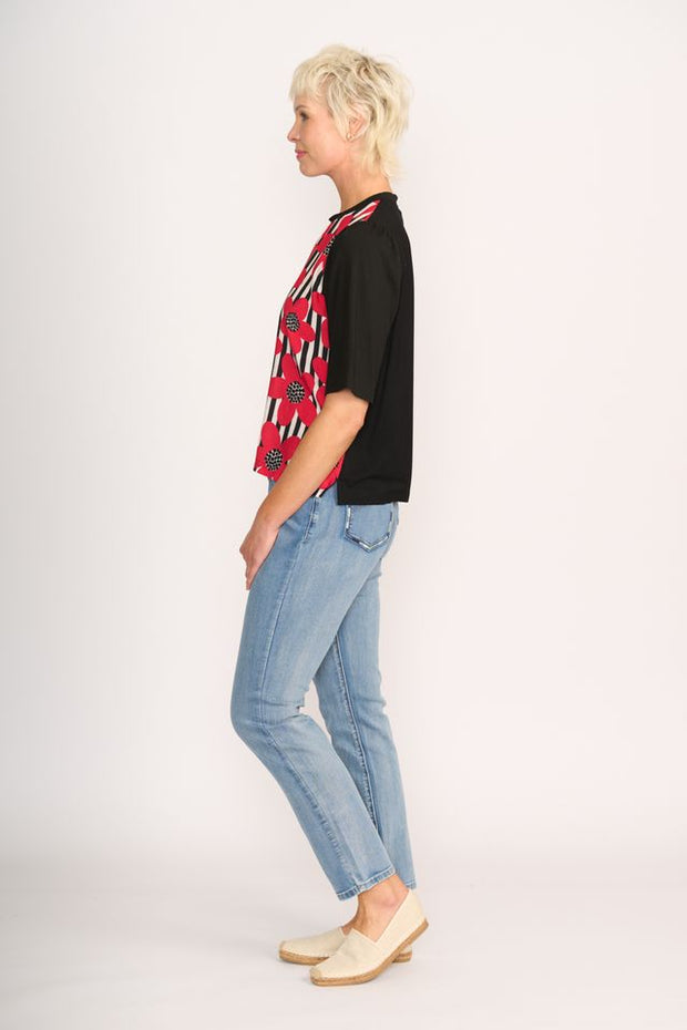 Memo Contrast Trim Top TP14300