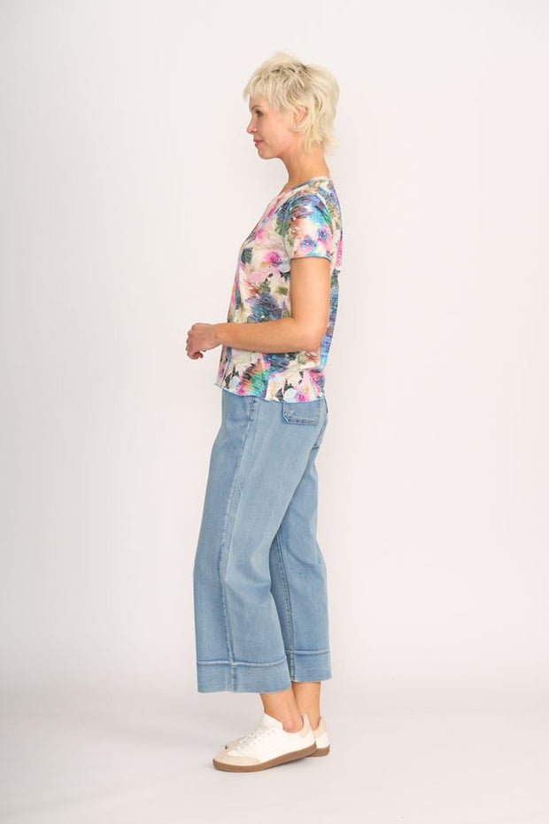 Memo Smudge Floral Summer Essential Tee TP13607