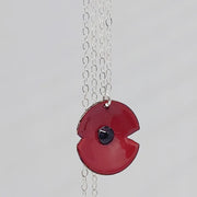 Rainey Designs (NZ) Red Enamel Poppy Pendant - Large AR2