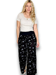 Helga May Windy Bloom Elastic Waist Linen Pant