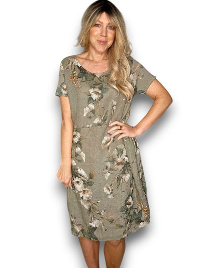 Helga May Mocha Trumpet Jungle Dress