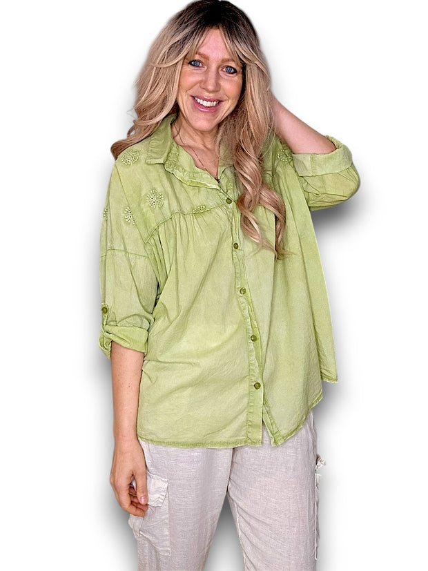 Helga May Pearl Lace Shirt