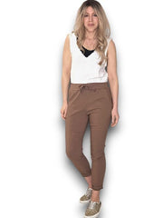Helga May Coffee Plain Pants 934130