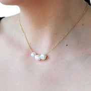 Archer House Three Dainty Genuine Pearl Necklace 142