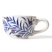 Trade Aid Red flower with Blue Leaf Latte Cup 28.02.4215