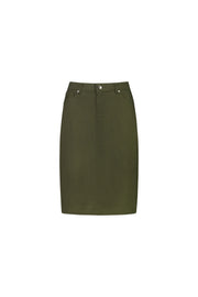 Vassalli 372AVP  - Poplin Skirt with Back Vent