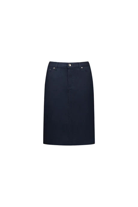 Vassalli 372AVP  - Poplin Skirt with Back Vent