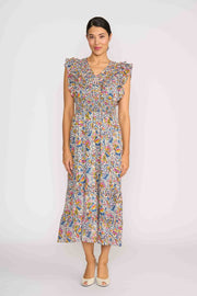 Foil Best Odds Dress in Denim Floral TP14671
