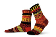 Solmate Socks - Fire - Small Adult Crew Socks