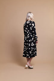 Preen Midi Long Sleeve Dress in Buds Print TP12223