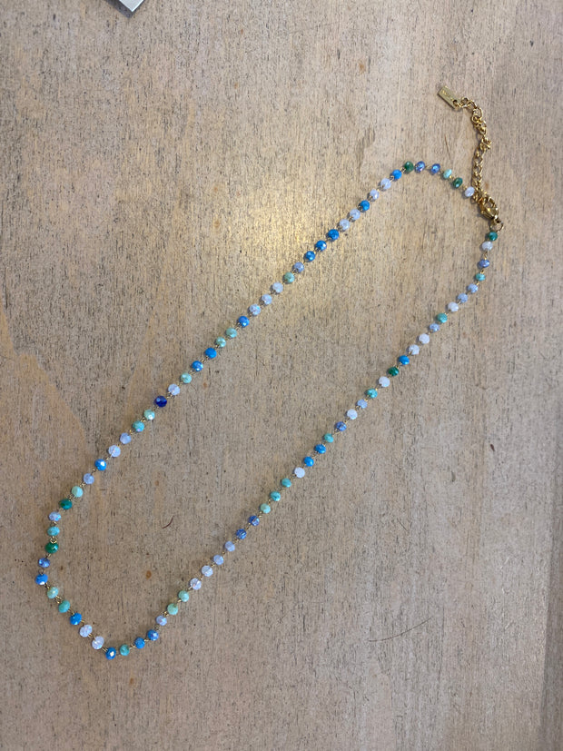 Some Aquamarine Micro Bead Necklace 153