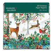 Museums and Galleries Christmas Paper Napkins