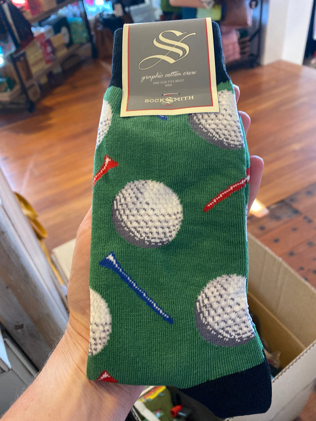 Socksmith Tee it Up Men's / Large Unisex Golf Socks 1636