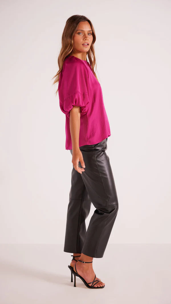 Mink Pink Safira Blouse in Berry