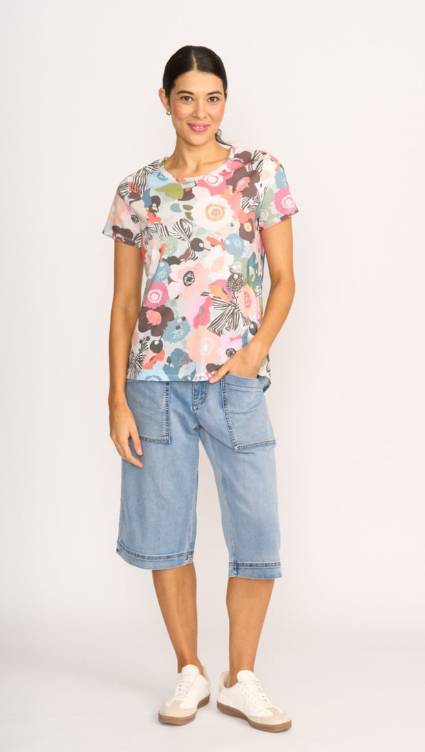 Preen Bow-tiful Floral Round Neck Tee TP11321a