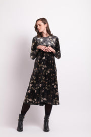 Memo Velveteen Dress in Golden Garden TP14449