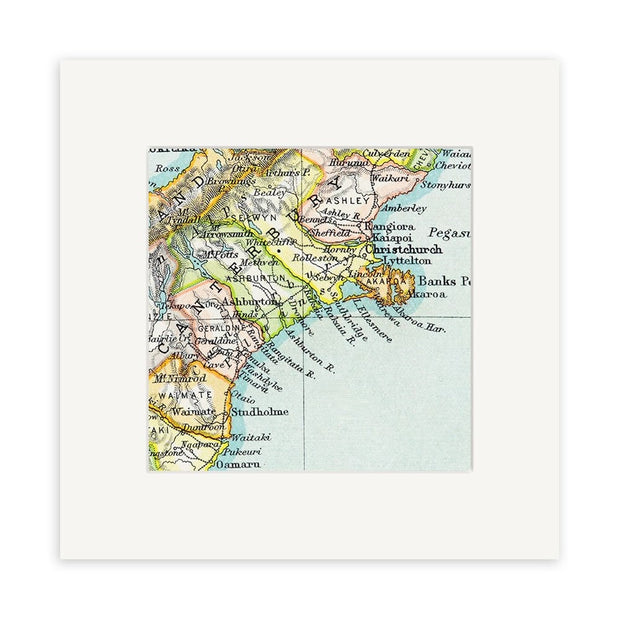 100% New Zealand Vintage Map Print