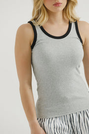 The Goodnight Society Tank - Black & Grey 127 02