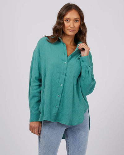 Silent Theory Mahlia Shirt in Green 60X5192