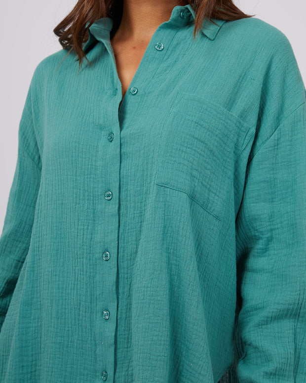 Silent Theory Mahlia Shirt in Green 60X5192