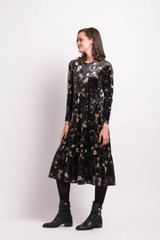 Memo Velveteen Dress in Golden Garden TP14449