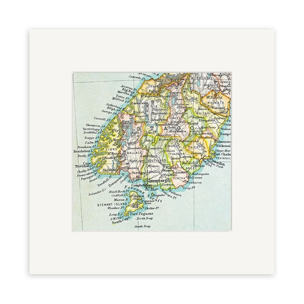 100% New Zealand Vintage Map Print