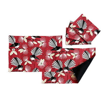 DQ Set of 4 Placemats Flirting Fantails Piwakawaka