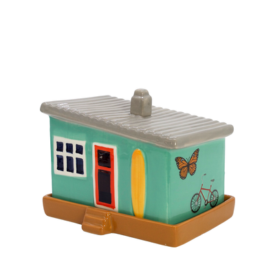 Moana Road Classic Kiwi Bach Ceramic Butter Dish 718 PICK UP FROM STORE ONLY