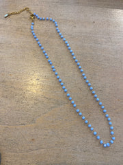 Some Baby Blue Micro Bead Necklace 152