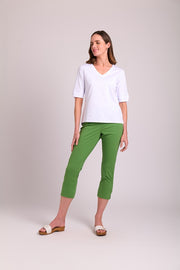 Esplanade Mercerised Cotton V Neck Elbow Sleeve Tee TP14166