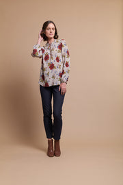 Preen Ruffle Neck Blouse in Vintage Mosaic TP13708