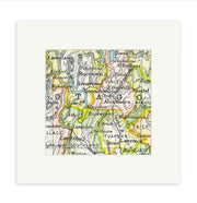 100% New Zealand Vintage Map Print