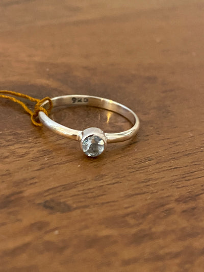 Some Sterling Silver Ring 298 with Clear Stone