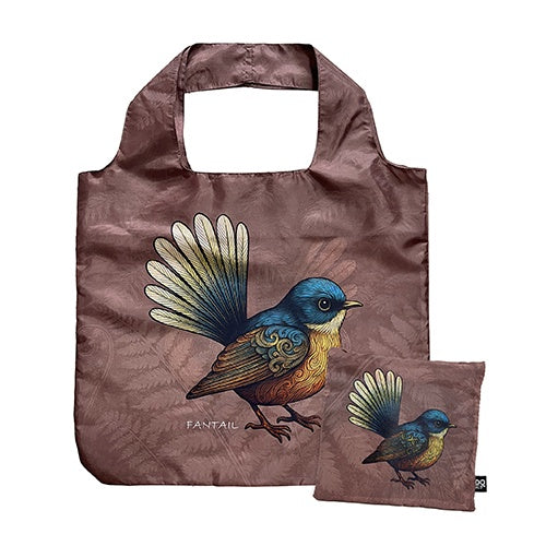 DQ Fold Out Bag NZ Nest Native Fantail Piwakawaka 9902