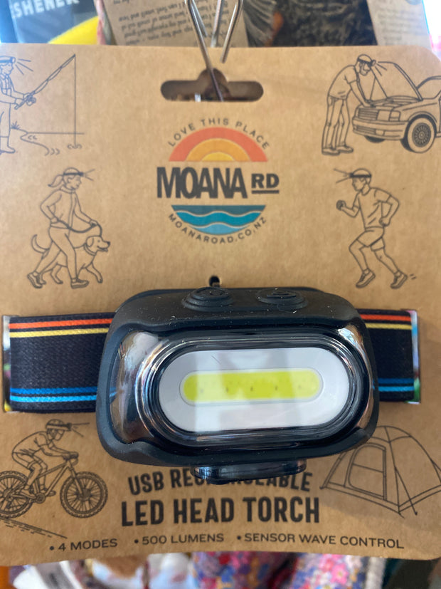 Moana Road Adult USB Rechargeable Head Lamp 6281