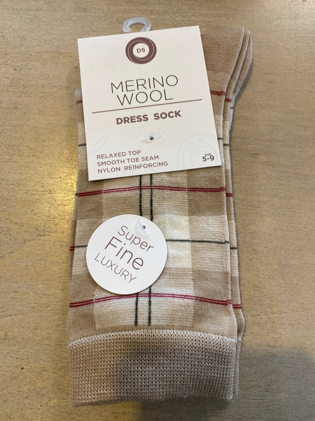 DS Women's Merino Wool Crew Tartan Socks 960313